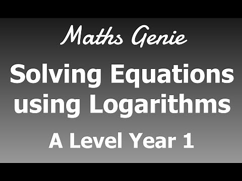 Solving equations using logarithms