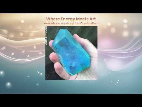 Aqua Blue Aura Quartz Freeform Crystal – Emotional Healing, Calm & Clarity Stone