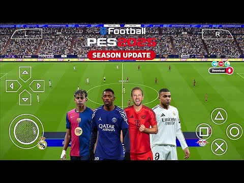 eFootball PES 2025 PPSSPP ORIGINAL ISO DOWNLOAD | PES 2025 PSP FULL KITS 25 & TRANSFERS 4K GRAPHICS