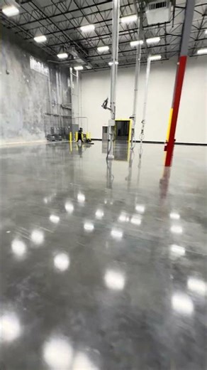 Polished concrete for warehouses built to handle heavy traffic & forklifts 🔥