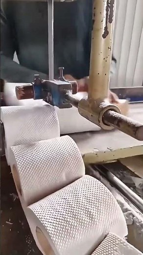 Machine embossing texture onto paper rolls with steady pressure #popular #machine #cnc