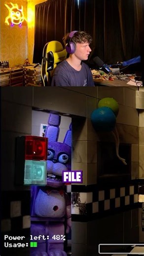 I Recreated This ORIGINAL FNAF Game In Lego StopMotion #Shorts