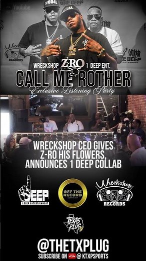 CALL ME ROTHER: WRECKSHOP FOunder/CEO Gives Houston LEGEND - Z-RO - His Flowers