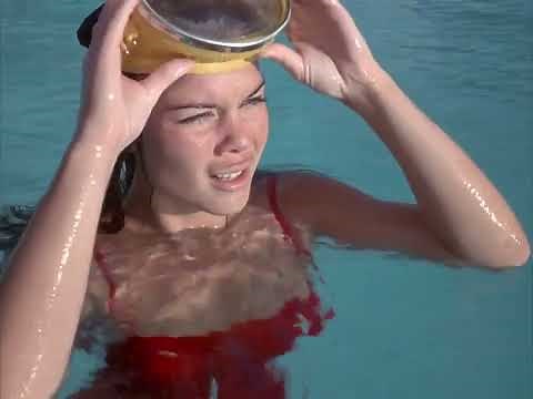 Hot Swimsuit Scuba Woman fight with Monster underwater