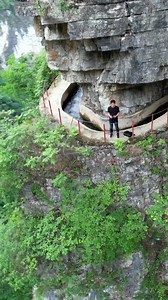 26K views · 1.7K reactions | The hanging water channel in Wulong,...