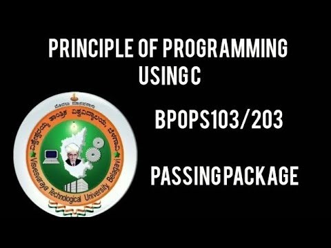 POP Using C vtu important questions|BPOPS103/203| #study #engineering #edu_updates