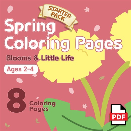 Spring Coloring Pages – Bugs, Bunnies, Speech Prompts (digital Download) - Etsy