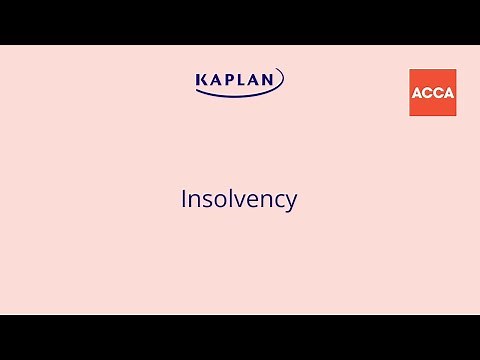 Insolvency Explained [ACCA Law]