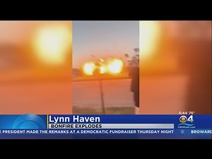 Florida high school bonfire explodes