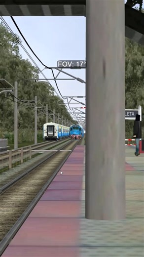 GT22 A913 y A910 con diferenciales a Constitución y La Plata cruzandose en Ezpeleta - Open Rails