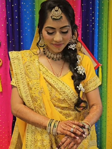 Bridal Makeup Transformation for Haldi Ceremony
