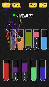 Water sort color puzzle game level 77 solution