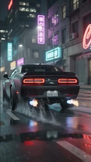 🔥 Dodge Challenger Hellcat Midnight Drift | Cinematic AI Car Edit 🚗💨