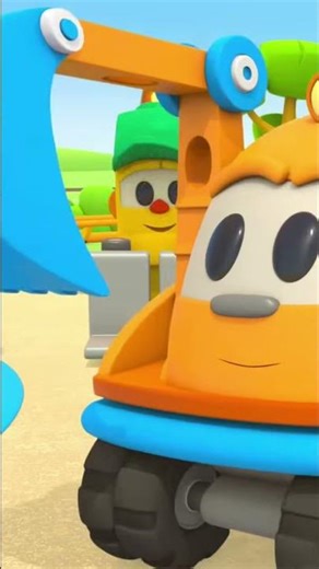 Cars and robots come to the amusement park. Cars cartoon about Leo the Truck