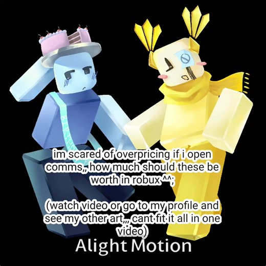 lowkey i feel like 500 for the fully rendered and 100 for the chibis? but it might be kinda pricey #fyp #art #roblox #commissionart #retroslop