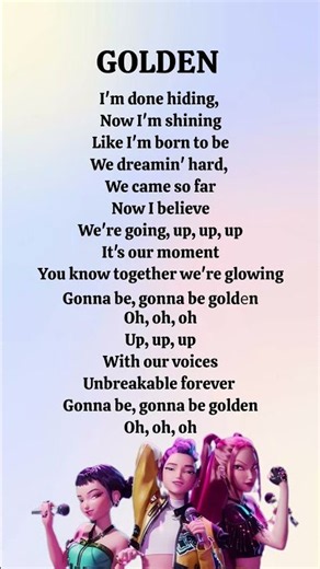 K-pop Demon hunter - Golden (lyrics) #kpop​ #huntrix​ #kpopdemonhunters​ #golden​ #lyrics​ #shorts​