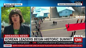 385K views · 2.4K reactions | "That was not on script," says Christiane Amanpour after Kim Jong Un took Moon Jae-in back over to the northern side of the demarcation line for a few seconds https://cnn.it/2I2LEKX | CNN | Facebook
