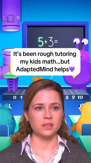 AdaptedMind on Instagram: "Tutoring my kid in math has been… a journey. 🤯 Between homework battles and math frustration, I was this close to losing it…until we found AdaptedMind! An online math learning app that actually helps kids understand math. Real learning. Less stress. Smarter screen time. ✏️😌 PARENTS! What part of math homework causes the biggest meltdown in your house? 👀⬇️ #AdaptedMind #OnlineMathLearning #KidsMathHelp #MathForKids #ParentingHumor #SmartScreenTime #MathHomework #Elem