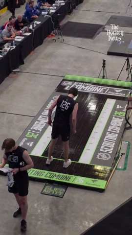 Jonah Sivertson Standing Long Jump at NHL Draft Combine