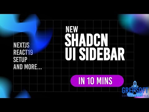 Shadcn UI Sidebar in 10 mins | React,NextJS