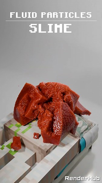 Minecraft Fluid Particle Simulation in Blender