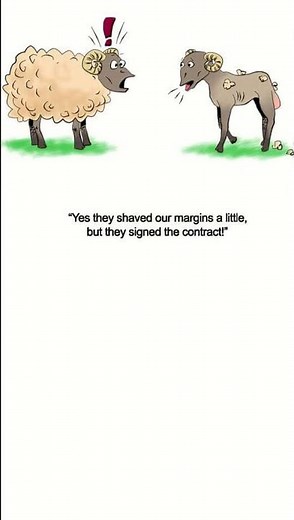 Negotiation fun cartoon