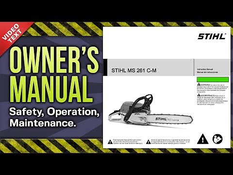Owner's Manual: STIHL MS 261 C-M Chain Saw