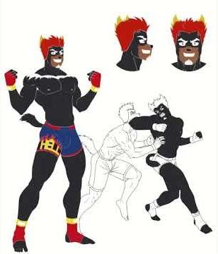 WADE "FIRE TORNADO" SPARK🔥 #speedpaint #muscle #art #drawing #timelapse #digitalart #mma