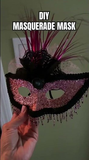 Turn Craft Supplies Into a Fancy Mask! #shorts
