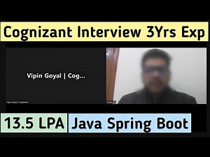 Cognizant 3 Years Interview Experience | Java Spring Boot
