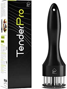 TenderPro Meat Tenderizer Tool with Ultra Sharp Stainless Steel Needle Blades, Kitchen Tool for Tenderizing and Cooking BBQ, Marinade, Steak, Beef, and Poultry by MierePro