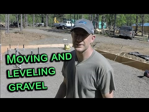 Back-filling, leveling, and compacting gravel