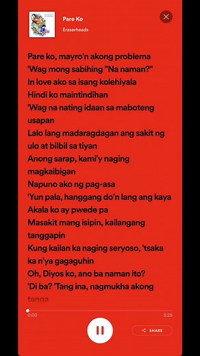 Pare Ko by Eraserheads: Lyrics, Chords, and Meaning