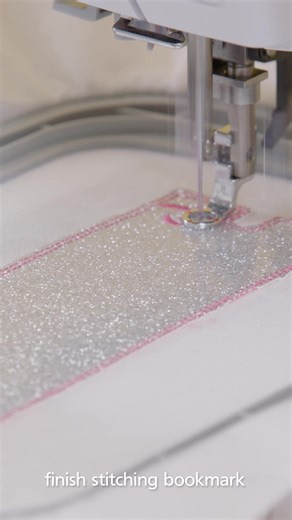 1K views | Add some sparkle to your sewing projects with machine-embroidered bookmarks using sparkle vinyl! ✨ It's a fun and creative way to personalize your reading experience.  Find the step-by-step tutorial on the BERNINA USA #WeAllSew blog: https://bit.ly/4fnpalL #berninadealer #machineembroidery #sewfun | Above & Beyond Sewing and Vacuum | Facebook