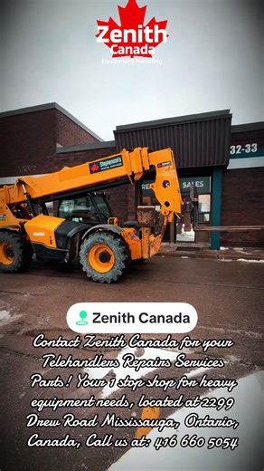 🔧 Telehandler Repairs You Can Rely On 🔧 At Zenith Canada Equipment Handling Inc., we specialize in professional telehandler repairs, diagnostics, maintenance, and parts. From minor fixes to major overhauls, our experienced technicians keep your equipment running safely and efficiently—minimizing downtime and maximizing productivity. 📍 2299 Drew Road, Mississauga 📞 Call us: 416-660-5054 #ZenithCanada #TelehandlerRepairs #TelehandlerService #HeavyEquipmentRepair #ConstructionEquipment