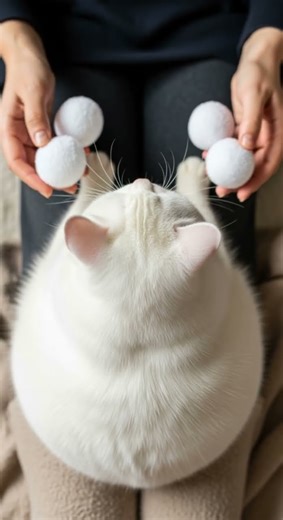 Today I tied two braids in this kitten head watch the cute transformation