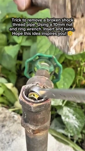 Remove Broken Pipe Threads EASY with Nut & Wrench! #DIY #PlumbingHacks