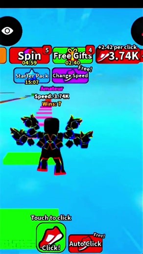 +1 Speed Every second 😨 speed clicker long jump #roblox #challenge #gaming #robloxfunny #viral