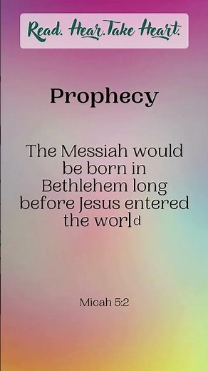 Bible Facts - The Messiah - Micah 5:2