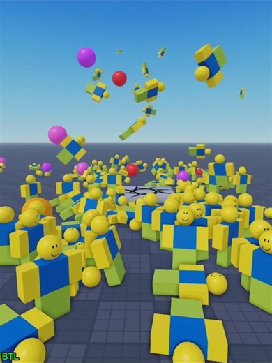 Ball Rain on 150 Roblox Noobs 🔵🧍🔬