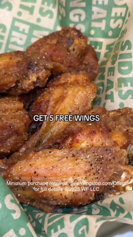 COME CELEBRATE WINGSTOP WING DAY WITH US AND GET 5 FREE WINGS WHEN YOU USE CODE: FREEWINGS.