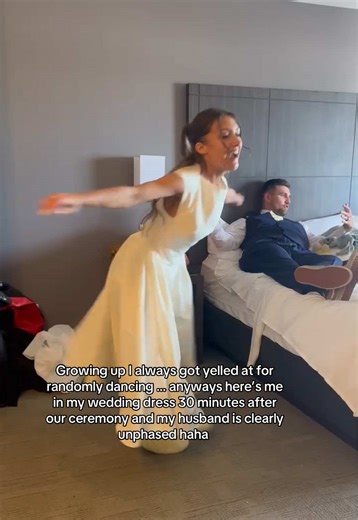 yellow slippers were a must duh #newlywed #married #fyp | Wedding Dress