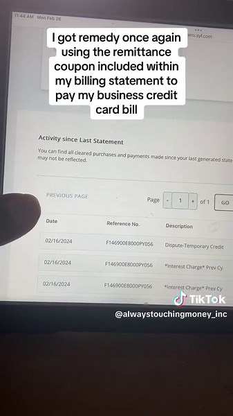 Yes using the remittance coupon to pay your business credit card bill works too! #remittancecoupon #billingstatement #payment #creditcard #bill #remittance #largeamount #online #class