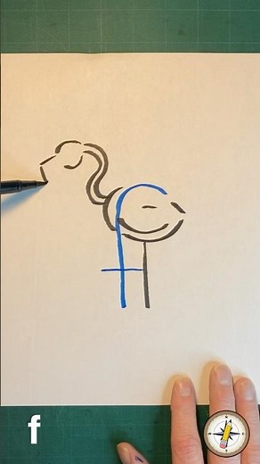 How to Draw a Flamingo Easy (using the Letter "f") For Kids!