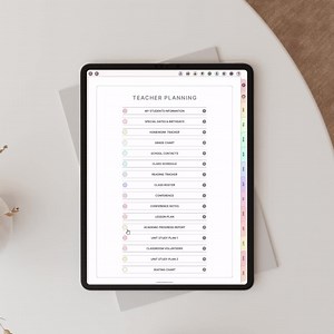 Undated Digital Teacher Planner With Lesson Templates for Goodnotes iPad Notability Noteshelf Samsung Academic Organizer Homeschool - Etsy