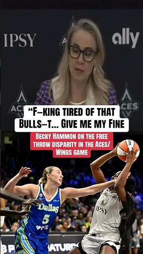 Becky Hammon calls out refs about the free throw disparity in the Aces/Wings game 🗣️ (via:‪@LVAces‬)