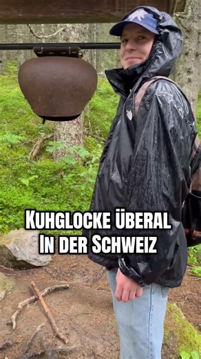 In der Schweiz gibt’s überall Kuhglocken sogar im wald bei Regen 🇨🇭🔔🐮