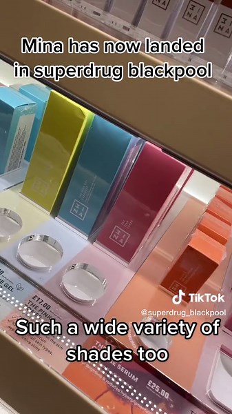 Mina has now landed in our store!! Come in and check out this amazing range ❤️#superdrug #superdrughealthandbeautycard #foryoupage #newmakeup #minacosmeticshop #3inamakeup