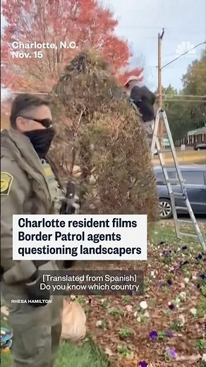 Charlotte resident films Border Patrol agents in her yard