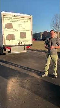 Loading Ramp with spring assist for box truck and cutaway van bodies demonstrating road case loading